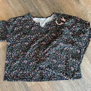 LuLaRoe Floral Pajama Set - Navy and Multicolor